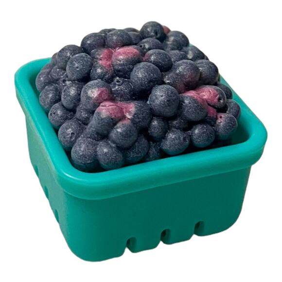 American Girl ACAI Blue BERRIES + Teal CONTAINER Fruit Stand Blueberries Kitchen - Picture 4 of 4